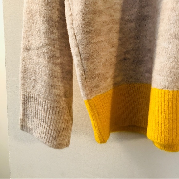 Saturday Sunday Colorblock Yellow Knit Sweater - Picture 4 of 11